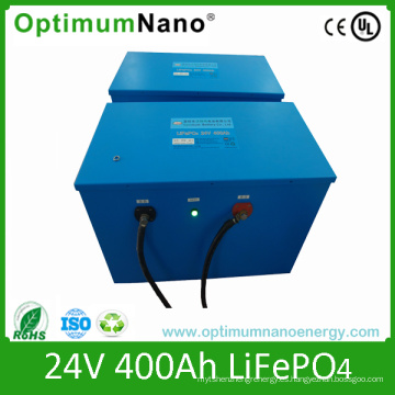 Batería de 24V 400ah LiFePO4 para el almacenamiento de energía del UPS del sistema solar